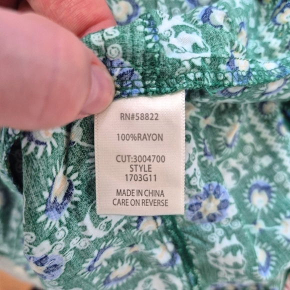 Max Studio Green Floral Tiered Skirt – Size XS - Picture 3 of 4